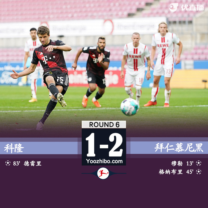 <a href=/zuqiujrs/bayern/ target=_blank class=infotextkey>拜仁</a>慕尼黑2-1科隆