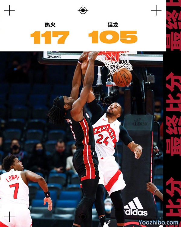 <a href=/lanqiujrs/heat/ target=_blank class=infotextkey>热火</a>以117-105击败了<a href=/lanqiujrs/raptors/ target=_blank class=infotextkey>猛龙</a>