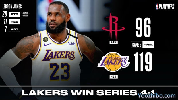 <a href=/lanqiujrs/lakers/ target=_blank class=infotextkey>湖人</a>大胜<a href=/lanqiujrs/rockets/ target=_blank class=infotextkey>火箭</a>大比分4-1晋级西决