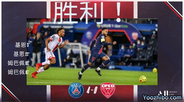 <a href=/zuqiujrs/psg/ target=_blank class=infotextkey>巴黎</a>圣日尔曼4-0第戎
