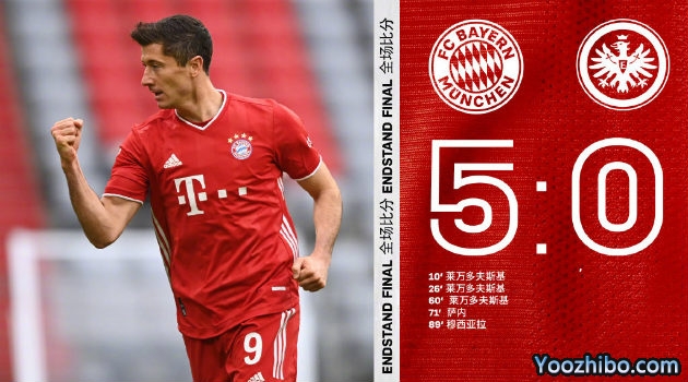 <a href=/zuqiujrs/bayern/ target=_blank class=infotextkey>拜仁</a>慕尼黑5-0法兰克福